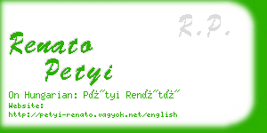 renato petyi business card